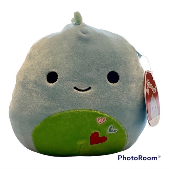 Squishmallows 8” Rashad The Blue Dino 2022 Valentine’s Edition KellyToy RARE NEW - Picture 2 of 4